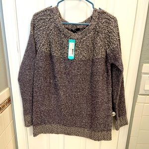 Purple textured sweater